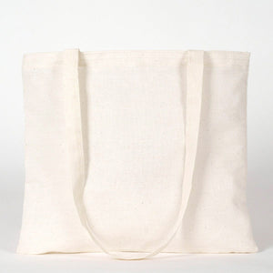White tote bag on a white background