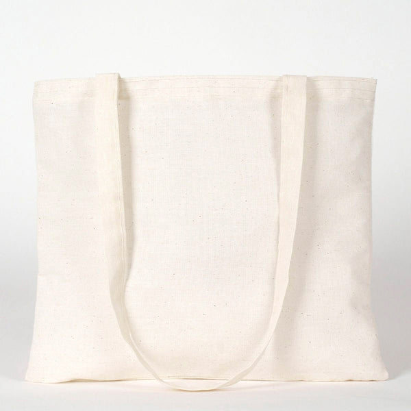 White tote bag on a white background