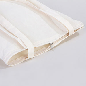 Cotton Tote Bag with Zipper 14"x16" – Natural Color Eco - Friendly Cloth Bag - Pamusan.com