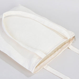 Cotton Tote Bag with Zipper 14"x16" – Natural Color Eco - Friendly Cloth Bag - Pamusan.com