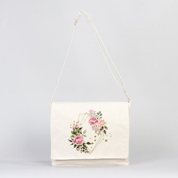 Custom Adjustable Cotton Canvas Messenger Bag – 14" x 11" x 3" - 6 oz - Pamusan.com