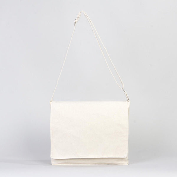 Custom Adjustable Cotton Canvas Messenger Bag – 14" x 11" x 3" - 6 oz - Pamusan.com
