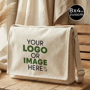 Custom Adjustable Cotton Canvas Messenger Bag – 14" x 11" x 3" - 6 oz - Pamusan.com