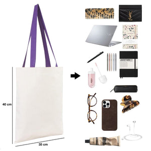 Collage of various items including a tote bag, phone, glasses, and stationery on a white background.