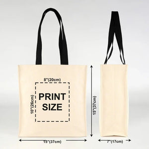 Custom Canvas Tote Bag – Large Printed 14.5"x14.5"x5.5" (37x37x14 cm) - Pamusan.com