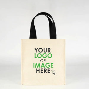 Custom Canvas Tote Bag – Small Printed 9"x10"x4" (22x25x10 cm) - Pamusan.com