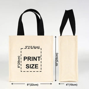 Custom Canvas Tote Bag – Small Printed 9"x10"x4" (22x25x10 cm) - Pamusan.com