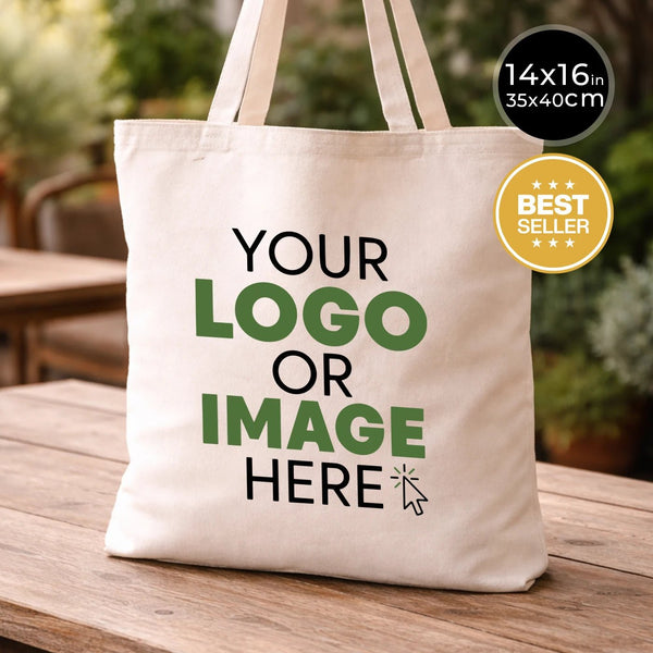 Custom Canvas Tote Bags – Add Your Logo or Photo - Fabric Weight: 6 oz (220 gsm) - Pamusan.com