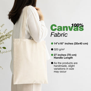 Custom Canvas Tote Bags Bulk – 14"x16" Natural Color with Logo Printing | Wholesale Cotton Totes - Pamusan.com