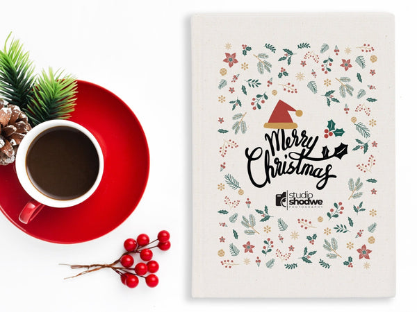 Custom Christmas Sketchbook 6" × 8" (15 × 20 cm) – Personalized Holiday Drawing Journal, Gift Notebook | Pamusan