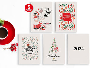 Custom Christmas Sketchbook 6" × 8" (15 × 20 cm) – Personalized Holiday Drawing Journal, Gift Notebook | Pamusan