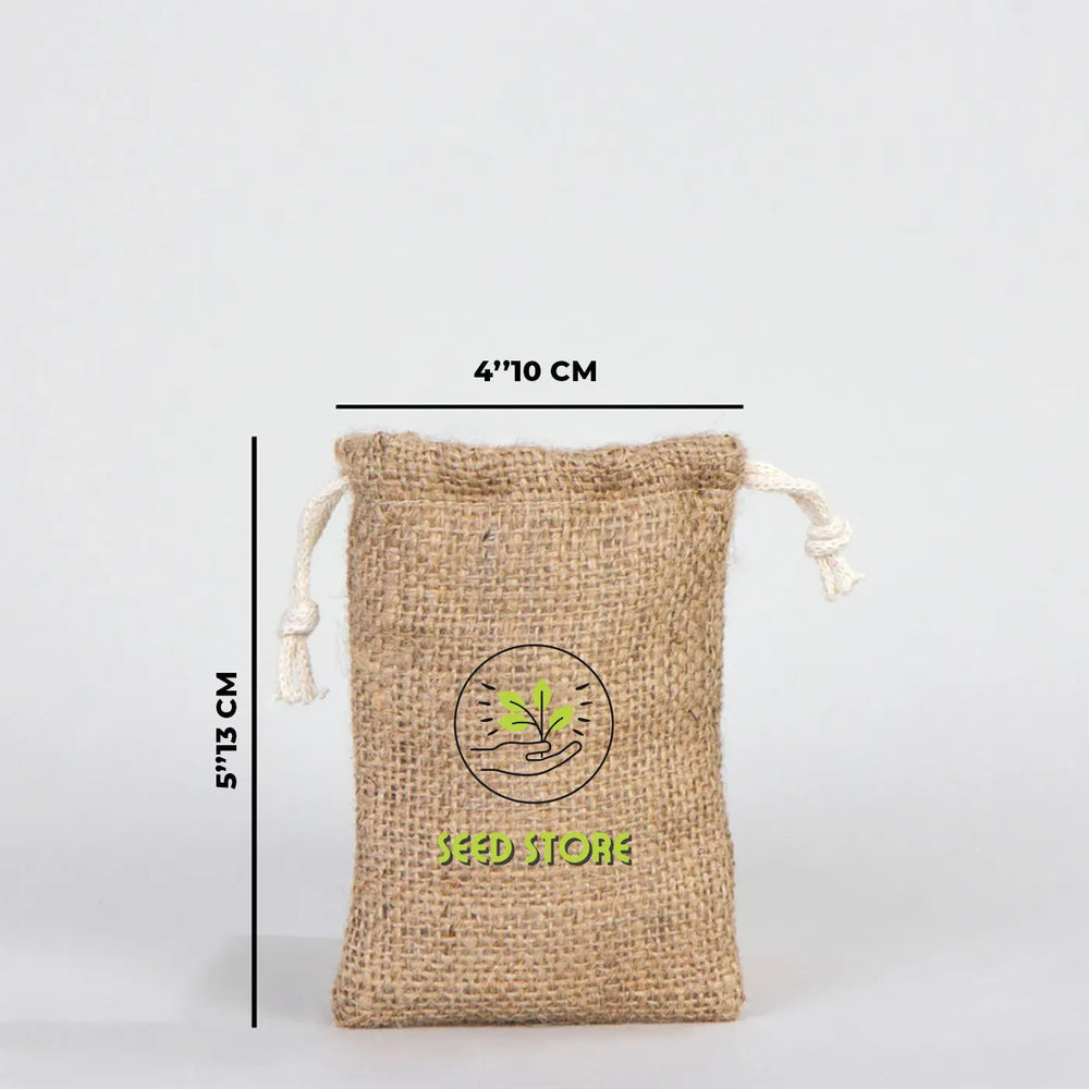 Custom Coffee Burlap Drawstring Bags - 100% Natural Jute (4"W x 5"H) - Pamusan.com