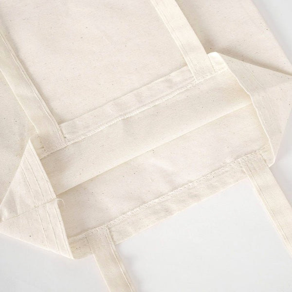 Custom Cotton Shoulder Tote Bag – 14" × 12" (35 × 30 cm) – Natural - Pamusan.com