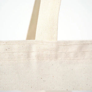 Custom Cotton Shoulder Tote Bag – 14" × 12" (35 × 30 cm) – Natural - Pamusan.com