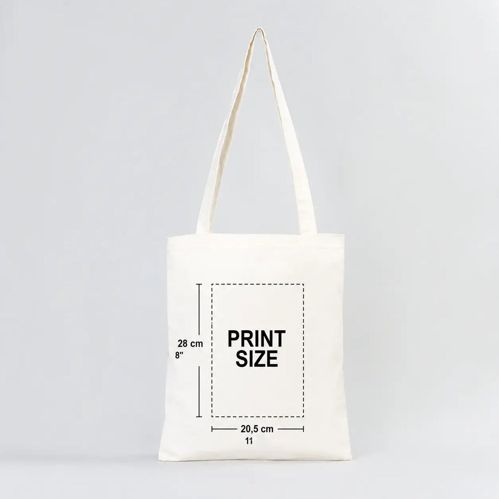 Custom Cotton Tote Bag 12"W x 14"H Personalized Shoulder Totes, Promotional Tote Bag