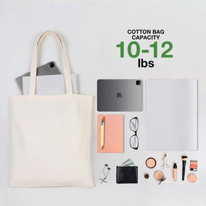 Custom Cotton Tote Bag 12"W x 14"H Personalized Shoulder Totes, Promotional Tote Bag - Pamusan.com