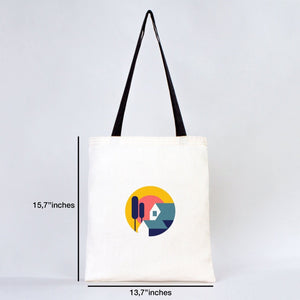 Custom Cotton Tote Bag 14"x16" with Black Handles – Personalized Logo & Promotional Bag - Pamusan.com