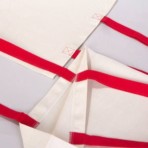 Custom Cotton Tote Bag – 16" × 14" (40 × 35 cm) – Red Handles - Pamusan.com