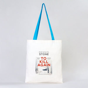 Custom Cotton Tote Bag with Turquoise Handles – 14"W x 16"H | Wholesale Organic Tote Bags - Pamusan.com