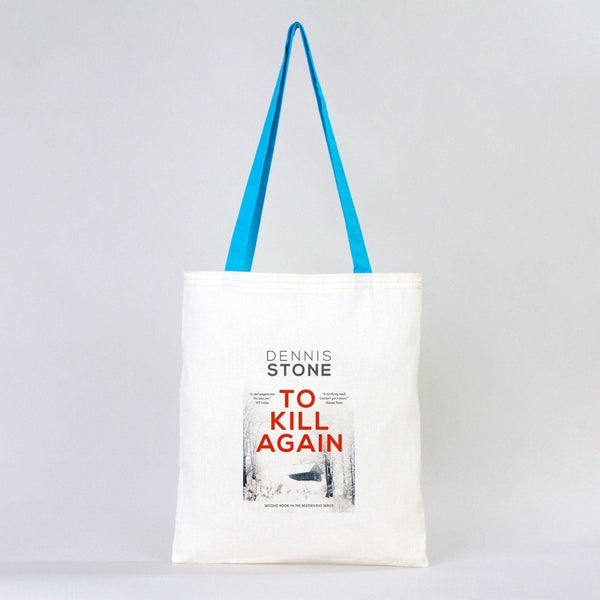 Custom Cotton Tote Bag with Turquoise Handles – 14"W x 16"H | Wholesale Organic Tote Bags - Pamusan.com