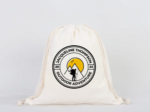 Custom Cotton Drawstring Bags – Personalized Eco-Friendly Backpacks with Logo Print — back view | Pamusan