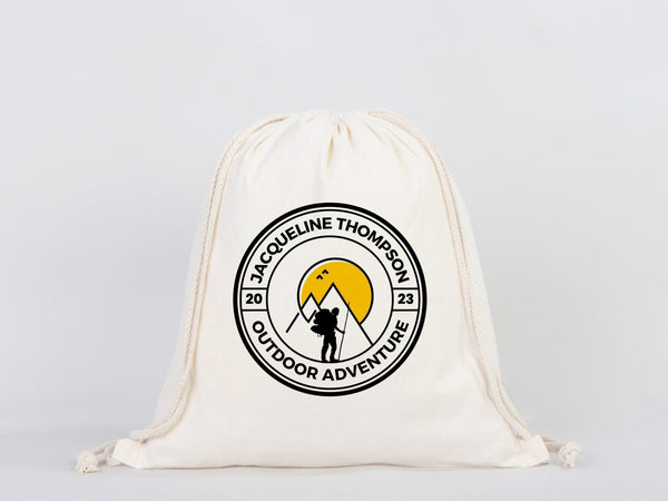 Custom Cotton Drawstring Bags – Personalized Eco-Friendly Backpacks with Logo Print — back view | Pamusan