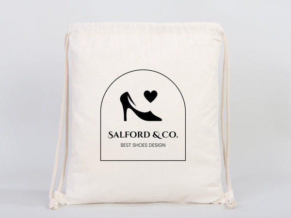 Custom Cotton Drawstring Bags – Personalized Eco-Friendly Backpacks with Logo Print — back view | Pamusan