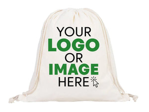 Custom Cotton Drawstring Bags – Personalized Eco-Friendly Backpacks with Logo Print — back view | Pamusan
