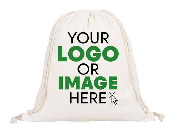 Custom Cotton Drawstring Bags – Personalized Eco-Friendly Backpacks with Logo Print — back view | Pamusan
