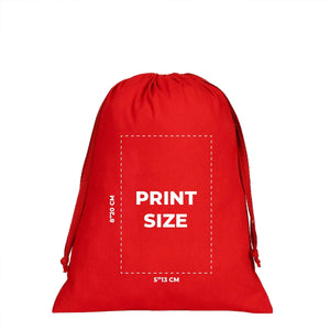Custom Fabric Pouch Red - 10" x 14"(25 cm x 35 cm) - 4 oz - Pamusan.com