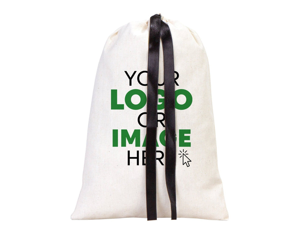 Custom 12x16 Favor & Laundry Bags - Drawstring Cotton, Logo Print | Pamusan