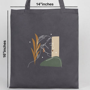Custom Gray Cotton Tote Bag 14"x16" – Eco - Friendly Personalized Logo, Gift & Promotional Bag - Pamusan.com