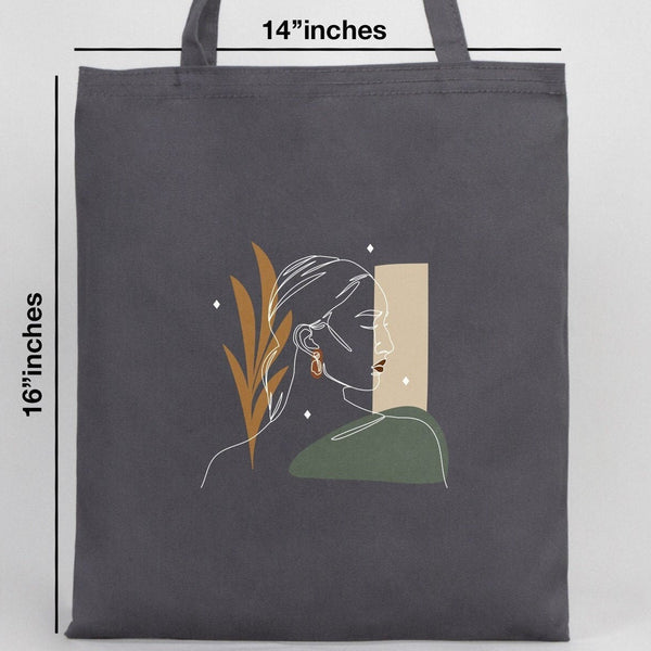 Custom Gray Cotton Tote Bag 14"x16" – Eco - Friendly Personalized Logo, Gift & Promotional Bag - Pamusan.com