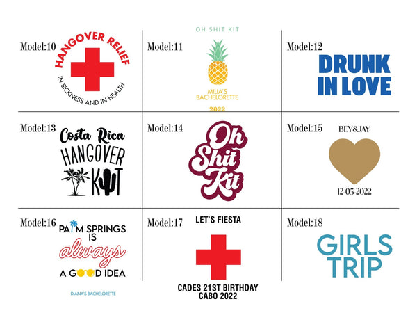Hangover Gift Bags – Custom Recovery & Survival Kits for Bachelorette Parties — custom print | Pamusan