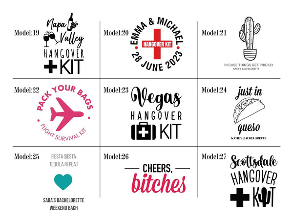 Hangover Gift Bags – Custom Recovery & Survival Kits for Bachelorette Parties — custom print | Pamusan