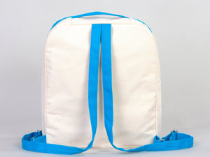 Custom Kids Canvas Backpack – Personalized School Bag for Boys & Girls (10"W x 13"H x 4"L) — back view | Pamusan