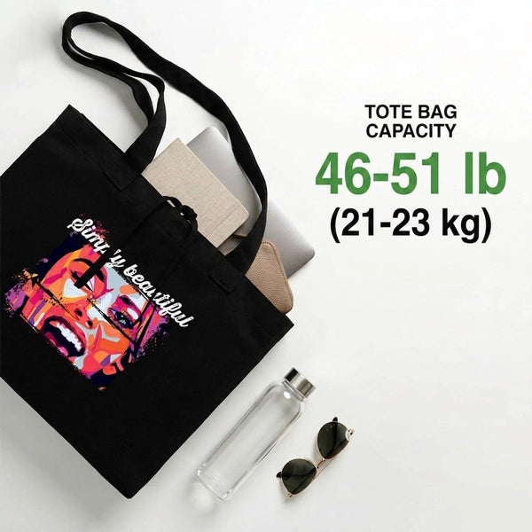 Custom Large Black Canvas Tote Bags – 18"W x 14"H x 4"L Personalized Bags With Logo - Pamusan.com