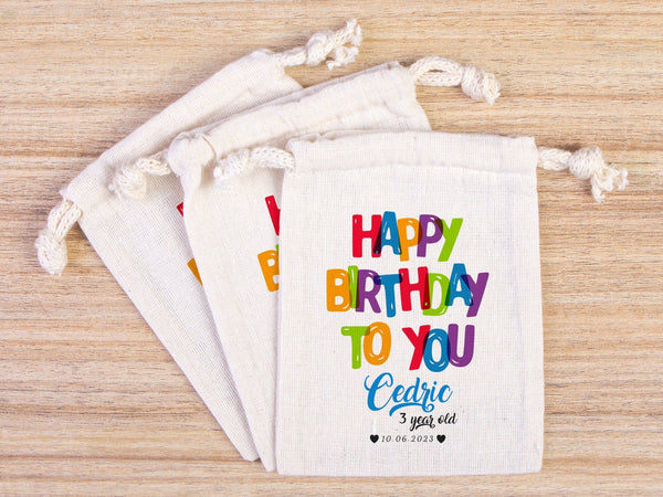 Birthday Goodie Bags – Custom Logo Printed Personalized Party Favor Bags for Kids’ Birthdays & Happy — print detail | Pamusan