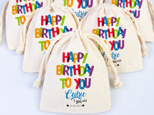 Birthday Goodie Bags – Custom Logo Printed Personalized Party Favor Bags for Kids’ Birthdays & Happy — print detail | Pamusan