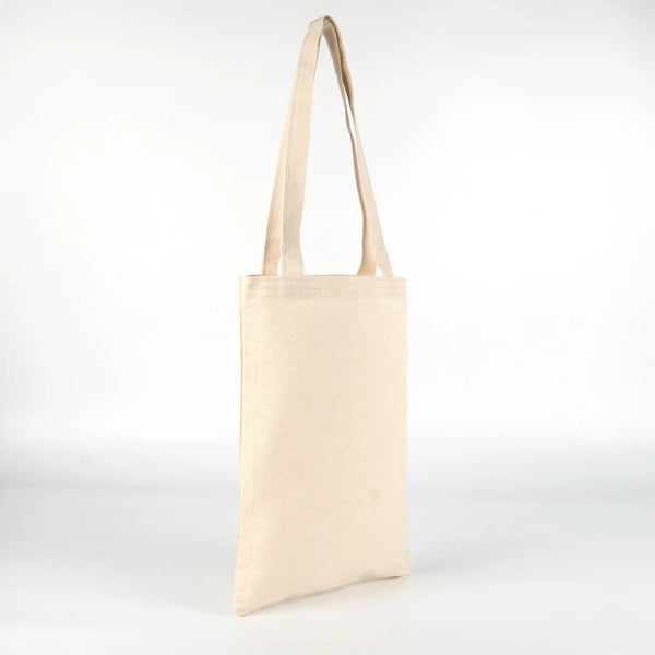Custom Long Handle Tote Bag 10"x14" With Logo – Mini Printed, 6 oz Gabardine Fabric - Pamusan.com