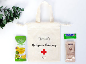 Custom Name Hangover Recovery Kit Bags - 6"W x 8"H (15.5 x 20 cm) — custom print | Pamusan