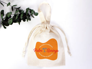 Custom Name Palm Springs Bachelorette Party Bags -  6"W x 8"H | Pamusan