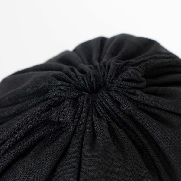 Custom Printed Black Cotton Drawstring Pouch – 12" × 16" – 4 oz - Pamusan.com