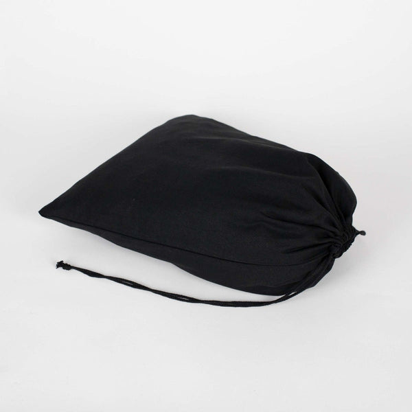 Custom Printed Black Cotton Drawstring Pouch – 12" × 16" – 4 oz - Pamusan.com