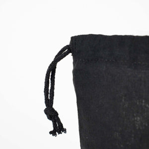 Custom Printed Black Cotton Drawstring Pouch – 12" × 16" – 4 oz - Pamusan.com