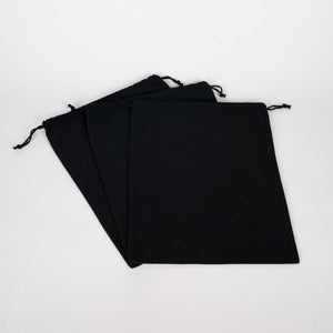 Custom Printed Black Cotton Drawstring Pouch – 12" × 16" – 4 oz - Pamusan.com