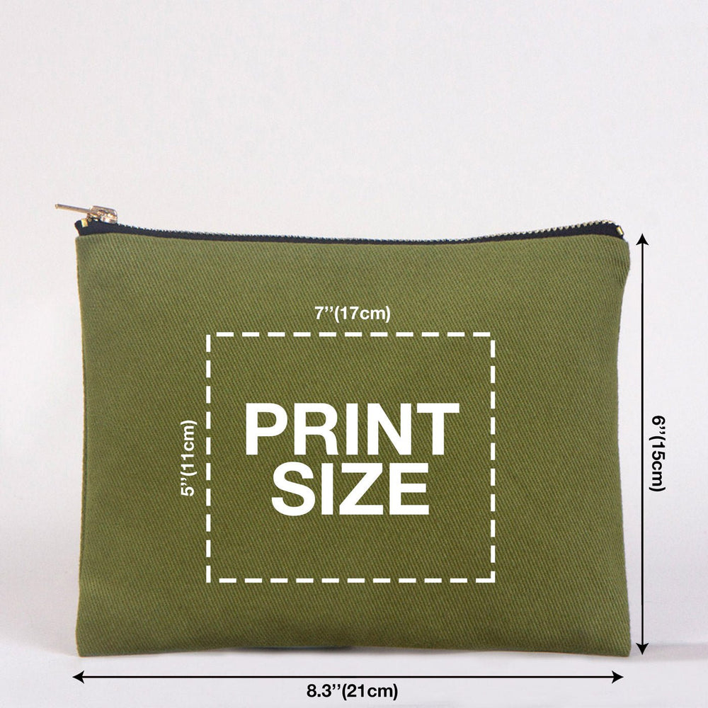 Custom Printed Colorful Makeup Bag - 8"W x 6"H Cosmetic Clutch Bag, Bridesmaid Cosmetic Bag - Pamusan.com