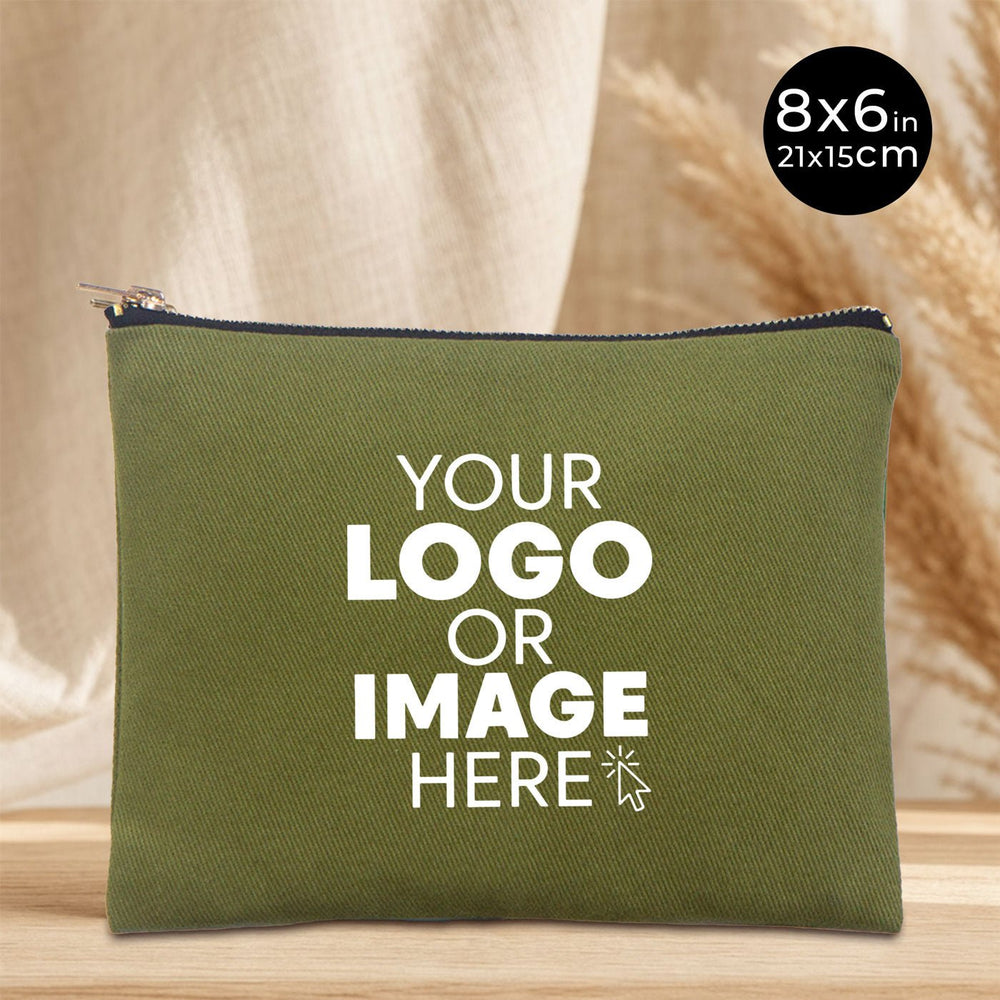 Custom Printed Colorful Makeup Bag - 8"W x 6"H Cosmetic Clutch Bag, Bridesmaid Cosmetic Bag - Pamusan.com