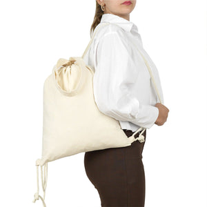 Custom Printed Cotton Drawstring Backpack 14×16 in (35×40 cm), 4 oz – Eco - Friendly Bag - Pamusan.com