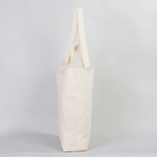 Custom Printed Cotton Grocery Tote Bag – 19"W x 16"H x 4"D Reusable Double Handle Shopping Bag - Pamusan.com